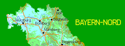 Karte von Nordbayern